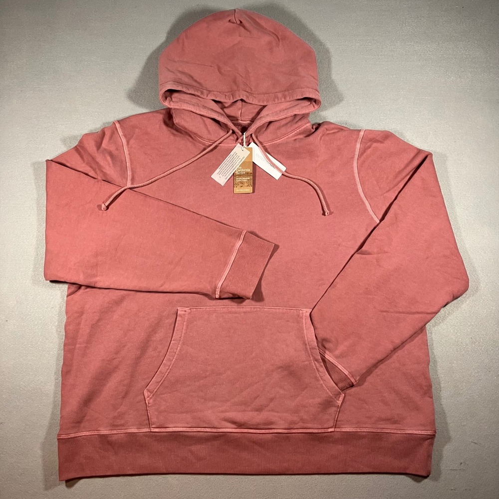 NWT Outerknown California Series Hoodie XXL Rose Pink Climate Beneficial Cotton